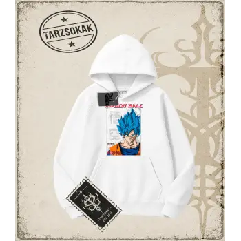 Dragon Ball Anime Baskılı Oversize Unisex Kapşonlu Sweatshirt