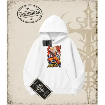 Dragon Ball Anime Baskılı Oversize Unisex Kapşonlu Sweatshirt