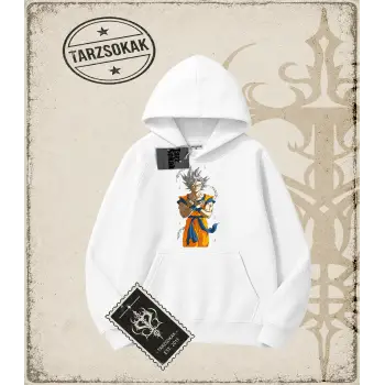 Dragon Ball Anime Baskılı Oversize Unisex Kapşonlu Sweatshirt