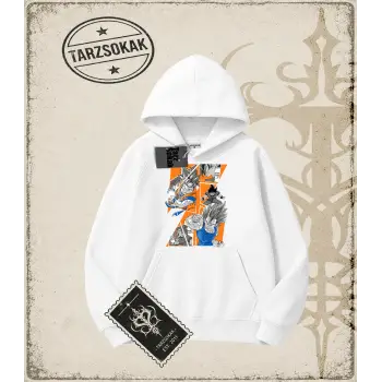 Dragon Ball Anime Baskılı Oversize Unisex Kapşonlu Sweatshirt