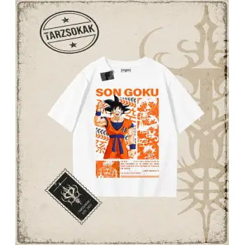 Dragon Ball Anime Baskılı Oversize Unisex Tişört