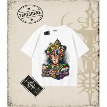 Dragon Ball Anime Baskılı Oversize Unisex Tişört