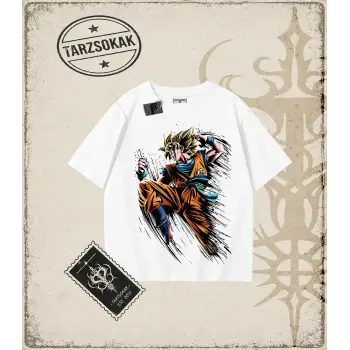 Dragon Ball Anime Baskılı Oversize Unisex Tişört