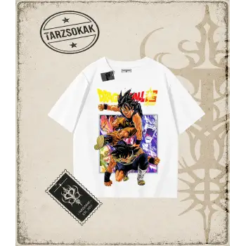 Dragon Ball Anime Baskılı Oversize Unisex Tişört