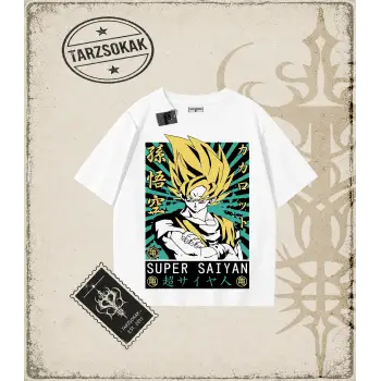 Dragon Ball Anime Baskılı Oversize Unisex Tişört