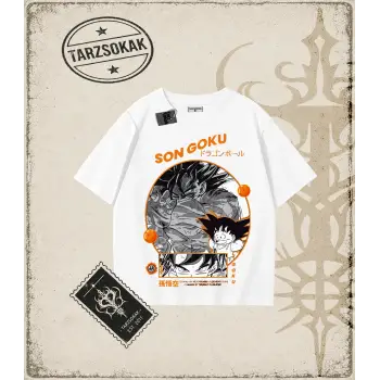 Dragon Ball Anime Baskılı Oversize Unisex Tişört