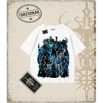 Dragon Ball Anime Baskılı Oversize Unisex Tişört