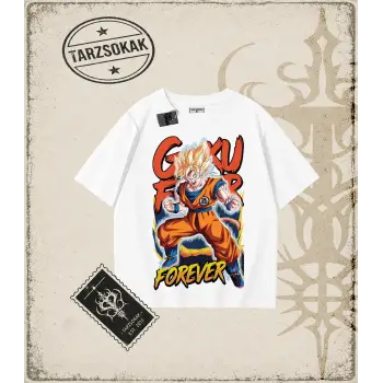 Dragon Ball Anime Baskılı Oversize Unisex Tişört