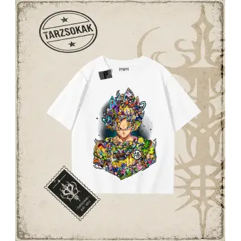 Dragon Ball Anime Baskılı Oversize Unisex Tişört