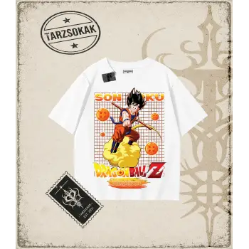 Dragon Ball Anime Baskılı Oversize Unisex Tişört