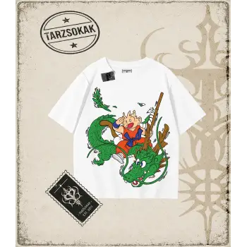 Dragon Ball Anime Baskılı Oversize Unisex Tişört