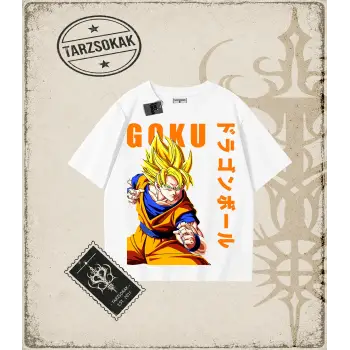 Dragon Ball Anime Baskılı Oversize Unisex Tişört