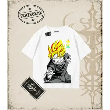 Dragon Ball Anime Baskılı Oversize Unisex Tişört