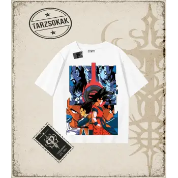 Dragon Ball Anime Baskılı Oversize Unisex Tişört