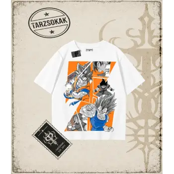 Dragon Ball Anime Baskılı Oversize Unisex Tişört