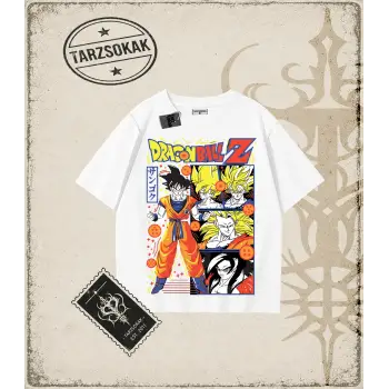 Dragon Ball Anime Baskılı Oversize Unisex Tişört