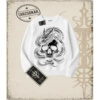 Dragon Oversize Unisex Bisiklet Yaka Sweatshirt