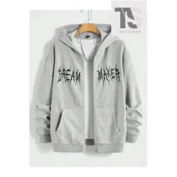 Dream Maker Yazı Sweatshirt Fermuarlı Hırka
