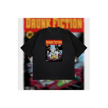 Drunk Fiction Oversize Unisex Pamuklu Nefes Alan Kalın Kumaşlı