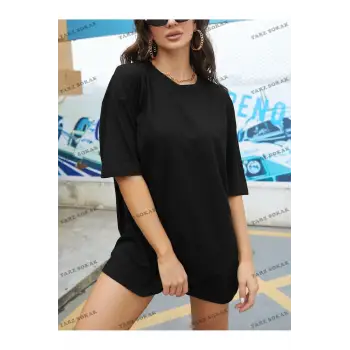 DÜZ  5 BASKISIZ Baskılı Oversize Kalıp Unisex T-shirt