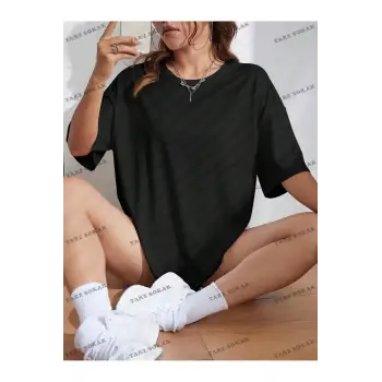 DÜZ  BASKISIZ Baskılı Oversize Kalıp Unisex T-shirt