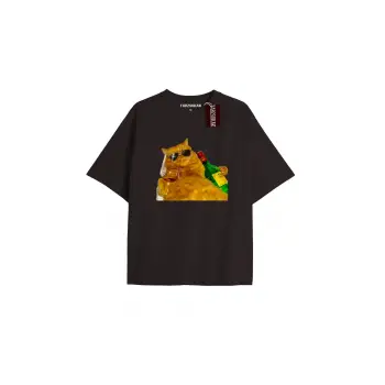 Energetic Baskılı Oversize Kalıp Unisex T-shirt