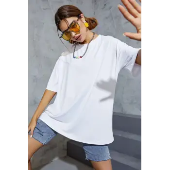Erkek Bisiklet Yaka Oversize Kısa Kollu