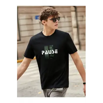 Erkek Örme Pause Basklı