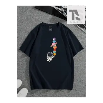 Erkek Pamuklu Düz Raglan Kollu Tişört