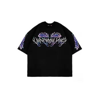 Eternal Text Baskılı Oversize Unisex Siyah