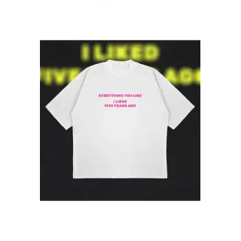 Everything You Like Oversize Unisex Pamuklu Nefes Alan Kalın Kumaşlı