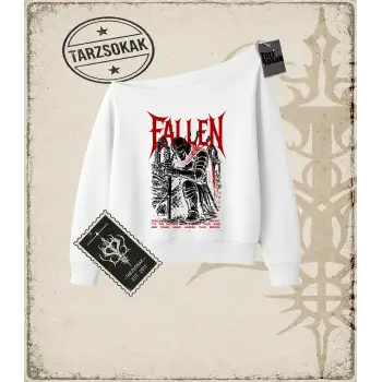 FALLEN Kadın Kayık Yaka Sweatshirt