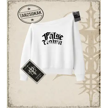 FALSE CLOWN Kadın Kayık Yaka Sweatshirt