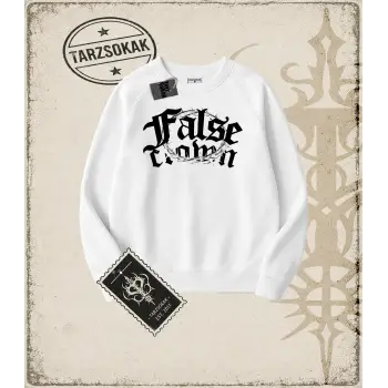 FALSE CLOWN Oversize Unisex Bisiklet Yaka Sweatshirt
