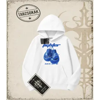 FIGHTER Oversize Unisex Kapşonlu Sweatshirt