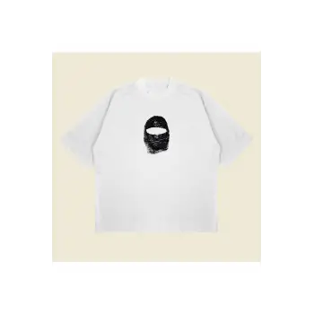 Fingerprint Thief Baskılı Oversize Unisex Pamuklu Nefes Alan Kalın Kumaşlı
