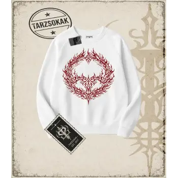 FIRE Oversize Unisex Bisiklet Yaka Sweatshirt