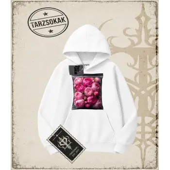 FLOWERS Oversize Unisex Kapşonlu Sweatshirt