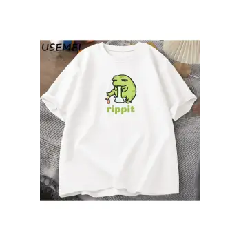 Funny Rippit T-Shirt Frog Graphic T Shirt Causal Cotton Short Sleeve Printed Tshirt Harajuku 2796