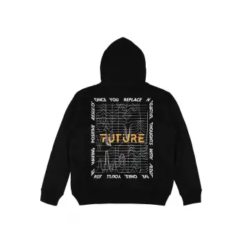 Future Siyah Oversize Unisex Kapüşonlu Sweatshirt Hoodie