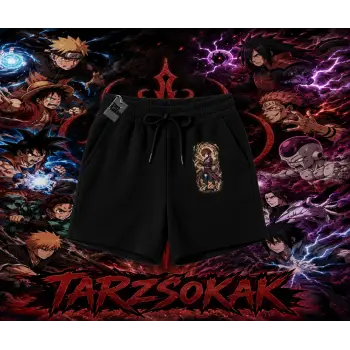 Gaara Naruto Anime Karakteri Unisex Şort Beyaz
