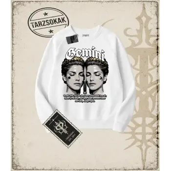 GEMINI Oversize Unisex Bisiklet Yaka Sweatshirt