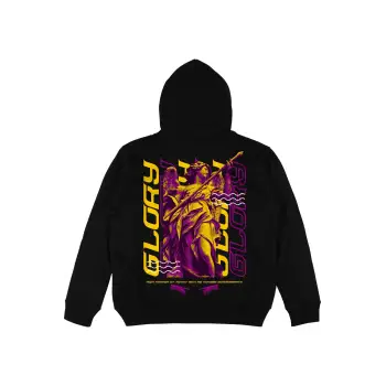 Glory Oversize Unisex Kapüşonlu Sweatshirt Hoodie Siyah