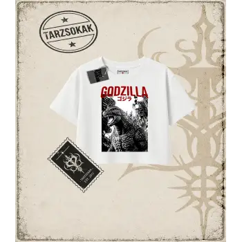 GODZILLA Kadın Crop Tişört