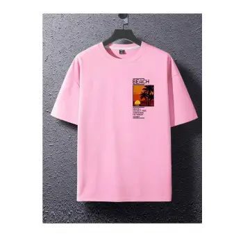 Göğüs Beach Baskılı Oversize Erkek T-Shirt