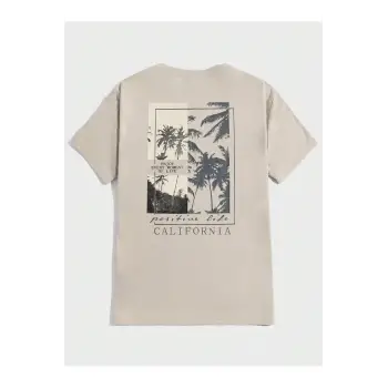 Göğüs Ve Sırt Baskılı Oversize Unisex T-Shirt