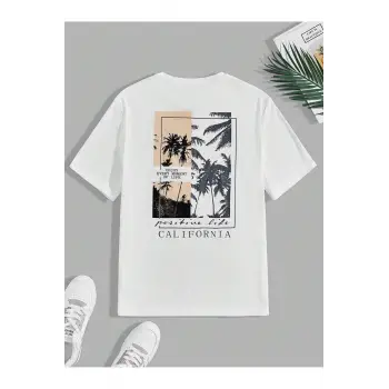 Göğüs Ve Sırt Baskılı Oversize Unisex T-Shirt