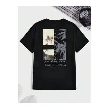 Göğüs Ve Sırt Baskılı Oversize Unisex T-Shirt