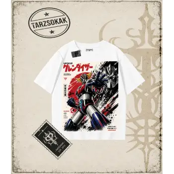 Goldorak Anime Baskılı Oversize Unisex Tişört