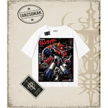 Goldorak Anime Baskılı Oversize Unisex Tişört